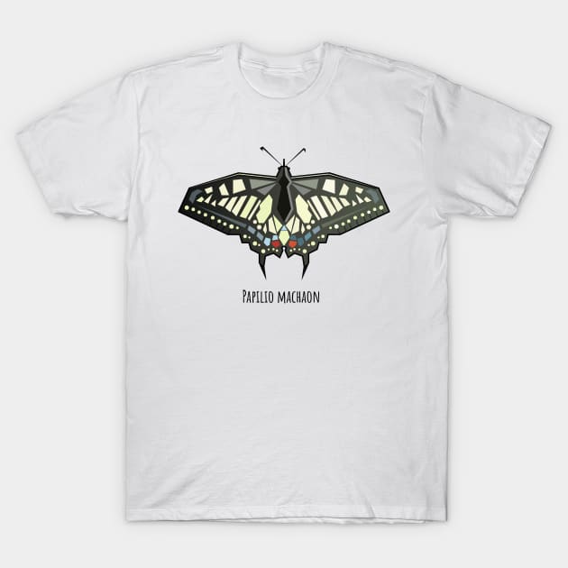 Papilio machaon swallowtail butterfly T-Shirt by Kirovair